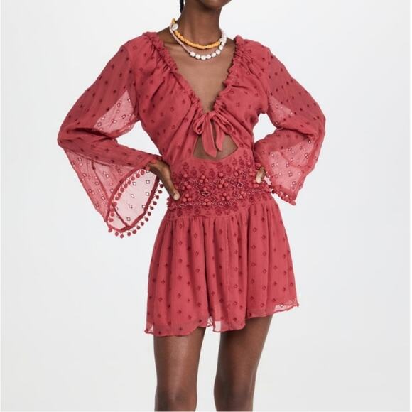 Free People Della Sole Beaded Embroidered Small Mini Dress - Picture 13 of 15